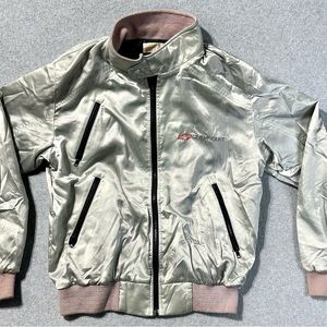 Vintage Chevrolet Heartbeat of America Satin Jacket Up To Down Zipper Men’s Sz M